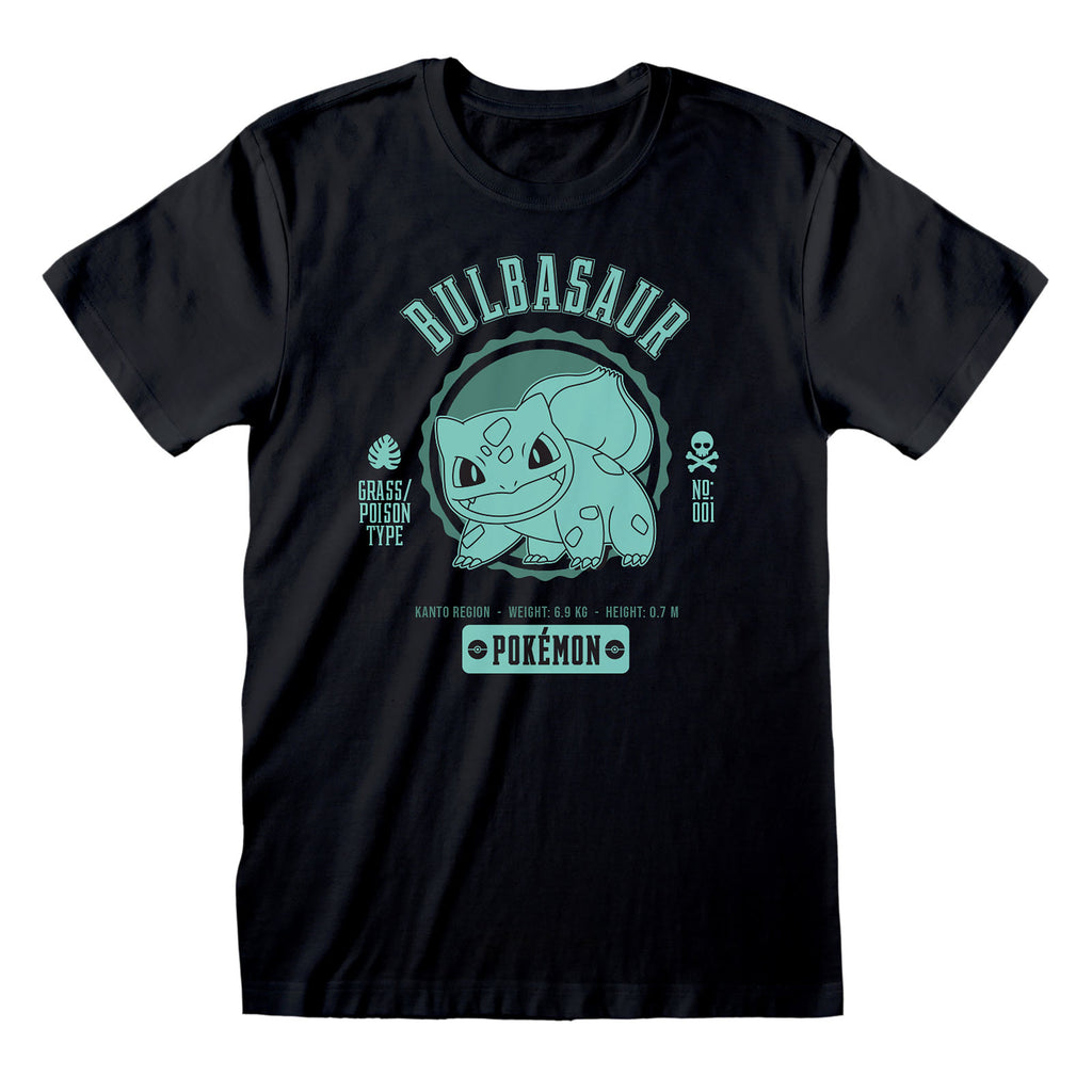 Imagen del producto Pokemon - Camiseta universitaria Bisasam negra