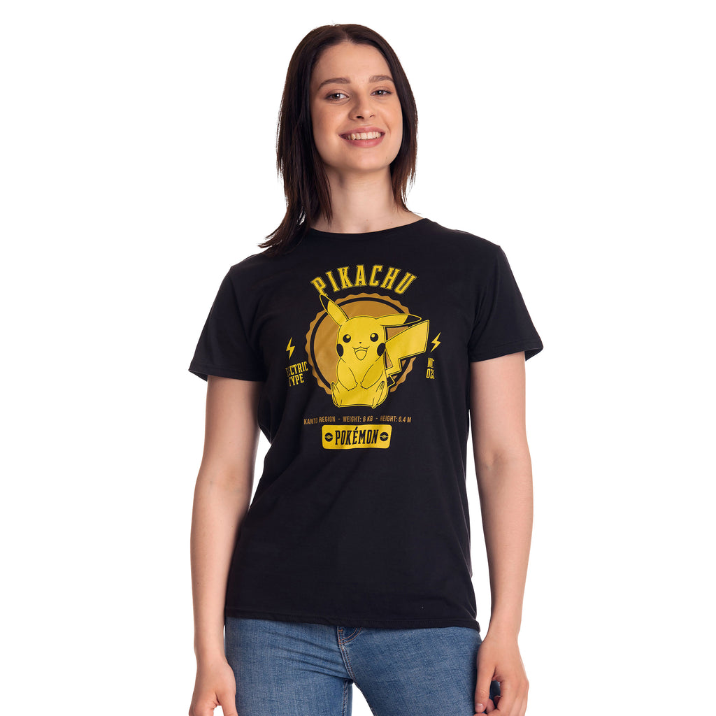 Imagen del producto Pokemon - Camiseta universitaria Pikachu negra