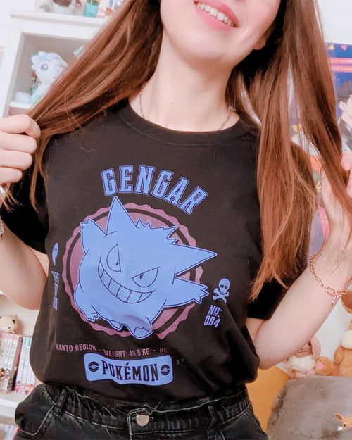 Imagen del producto Pokemon - Camiseta universitaria Gengar negra