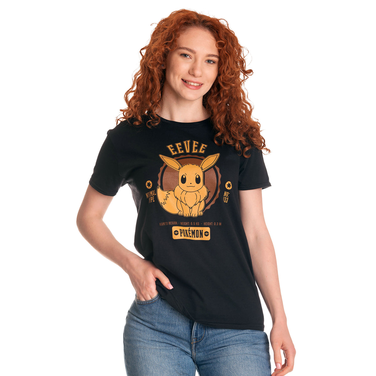 Imagen del producto Pokemon - Camiseta universitaria de Eevee negra