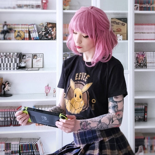Imagen del producto Pokemon - Camiseta universitaria de Eevee negra