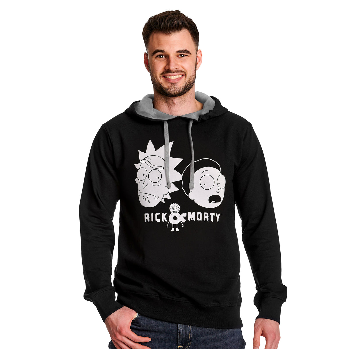 Imagen del producto Rick and Morty - Sudadera con capucha negra de caras