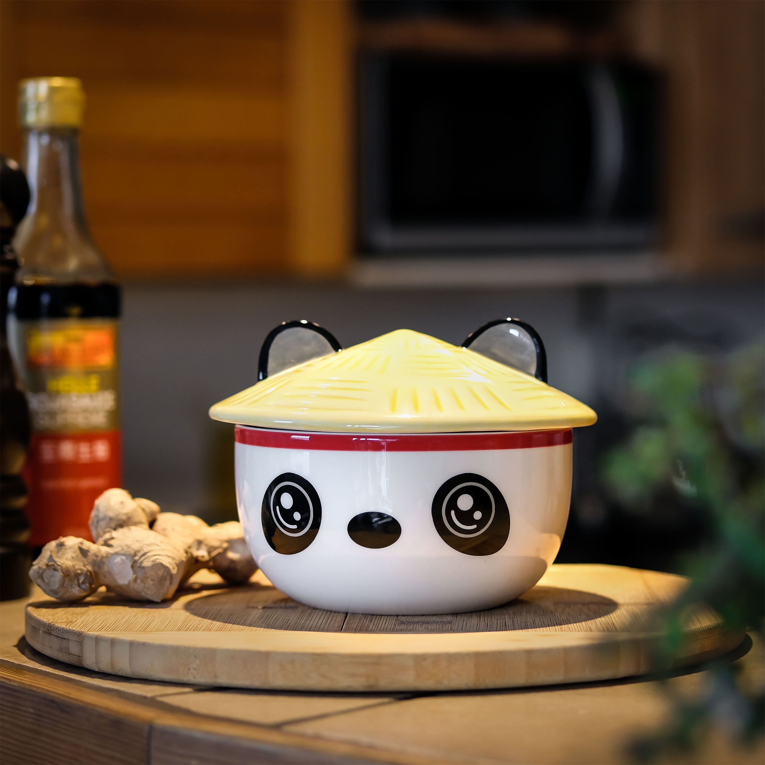 Imagen del producto Cuenco Panda Kawaii con tapa para fans del anime