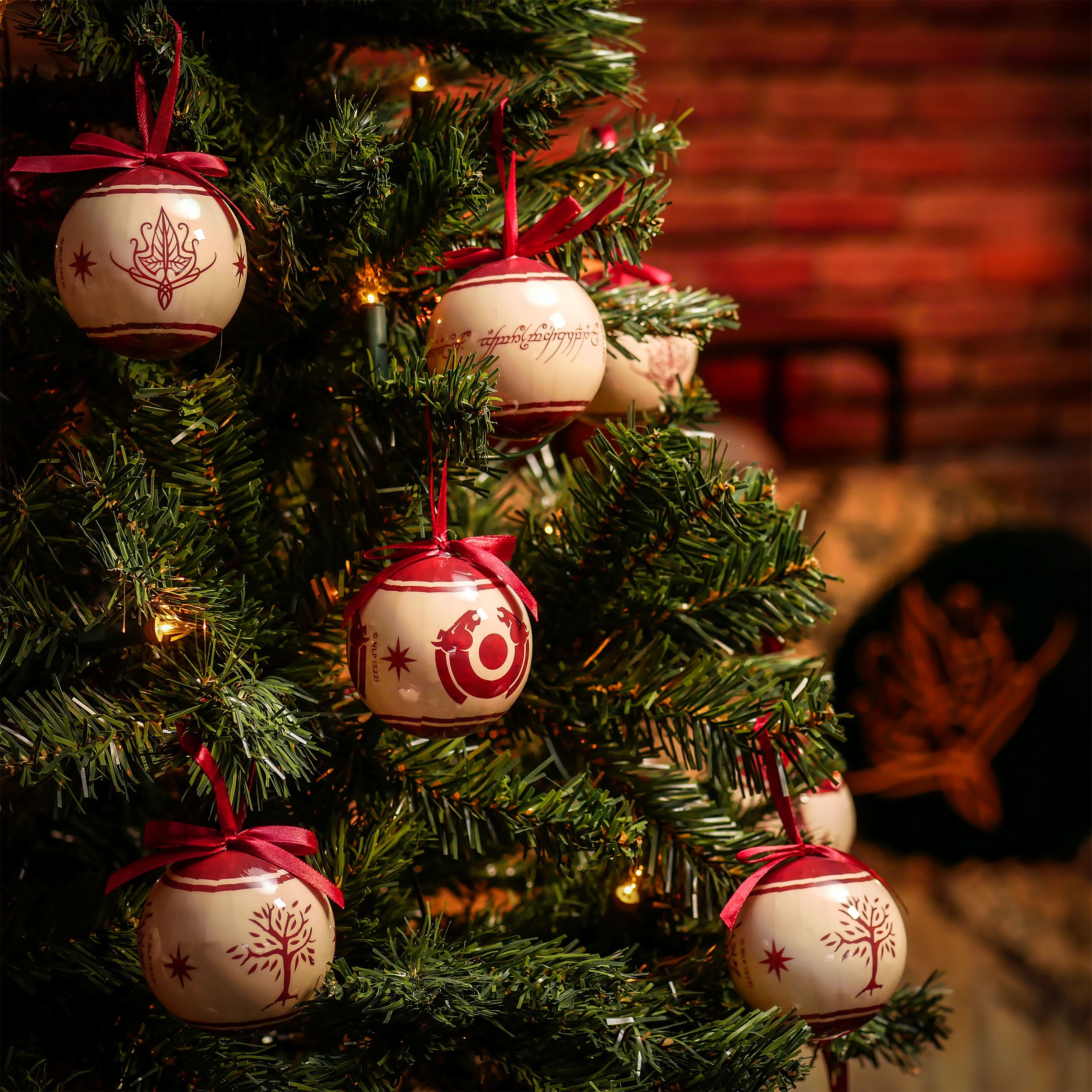 Imagen del producto El Señor de los Anillos - Símbolos de la Tierra Media Adornos de Navidad 14 piezas