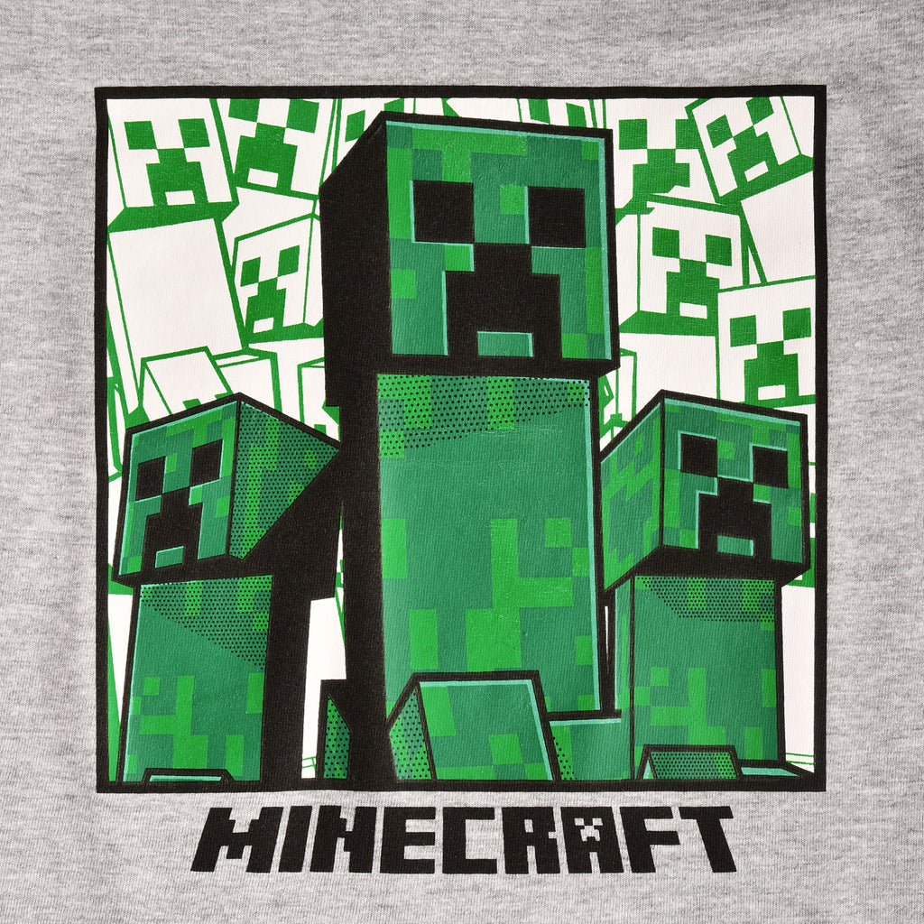 Imagen del producto Minecraft - Camiseta Creeper para niños gris