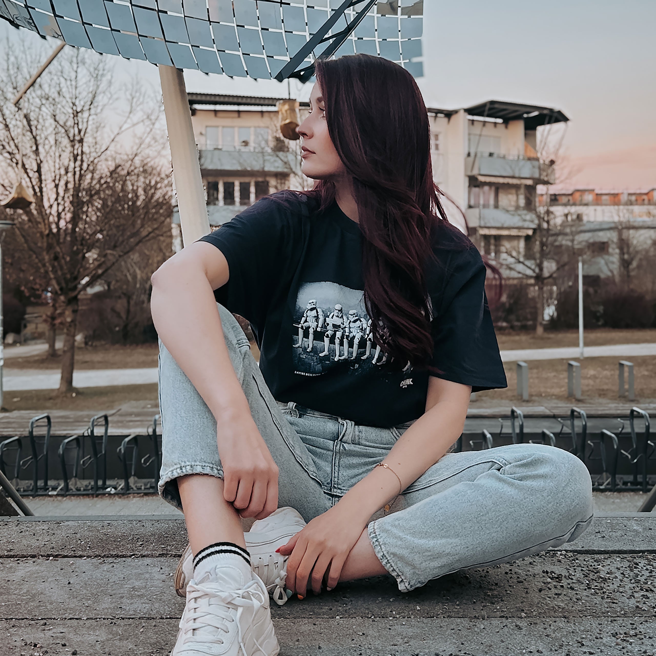 Imagen del producto Camiseta Empire Building para fans de Star Wars azul