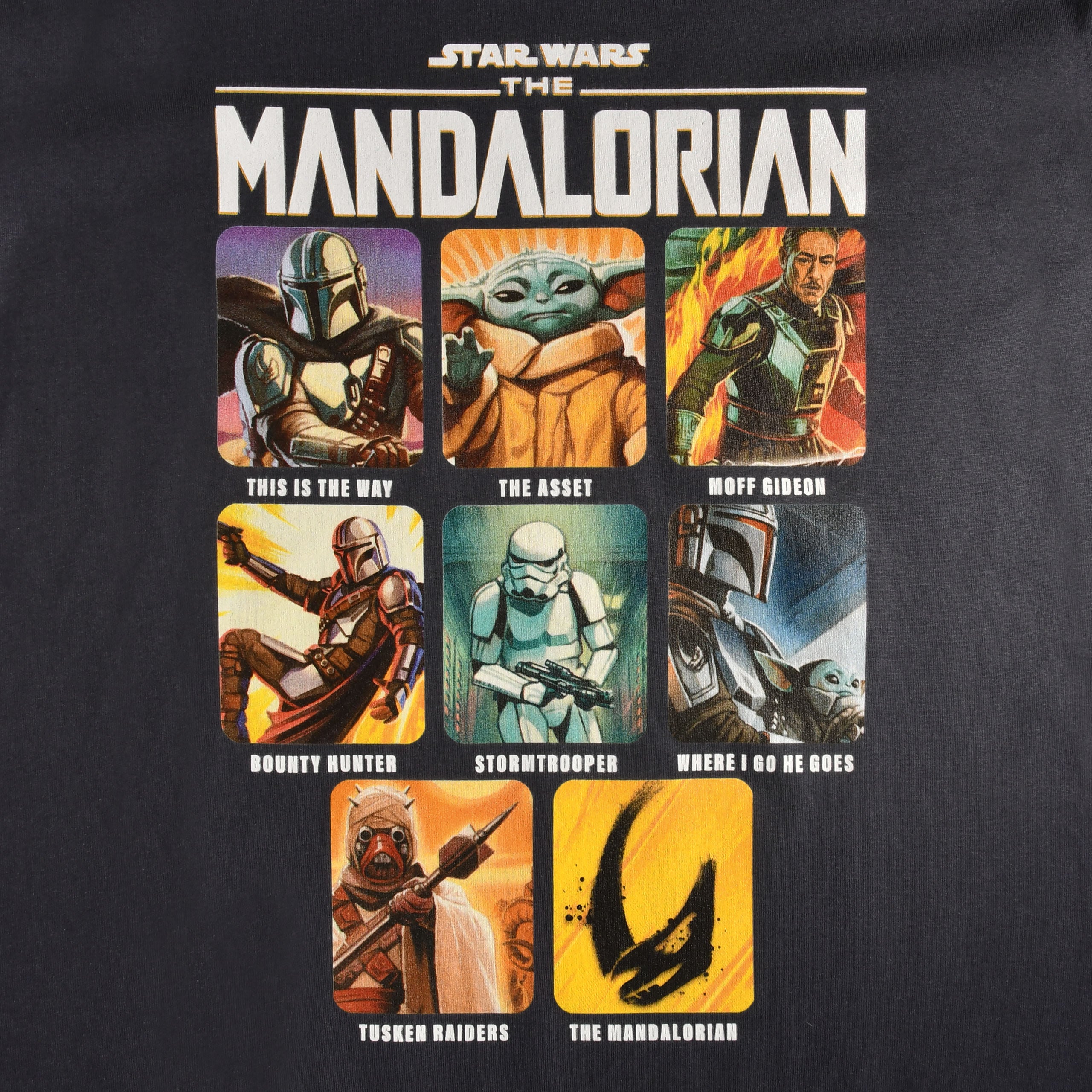 Imagen del producto Camiseta de personajes de The Mandalorian gris - Star Wars
