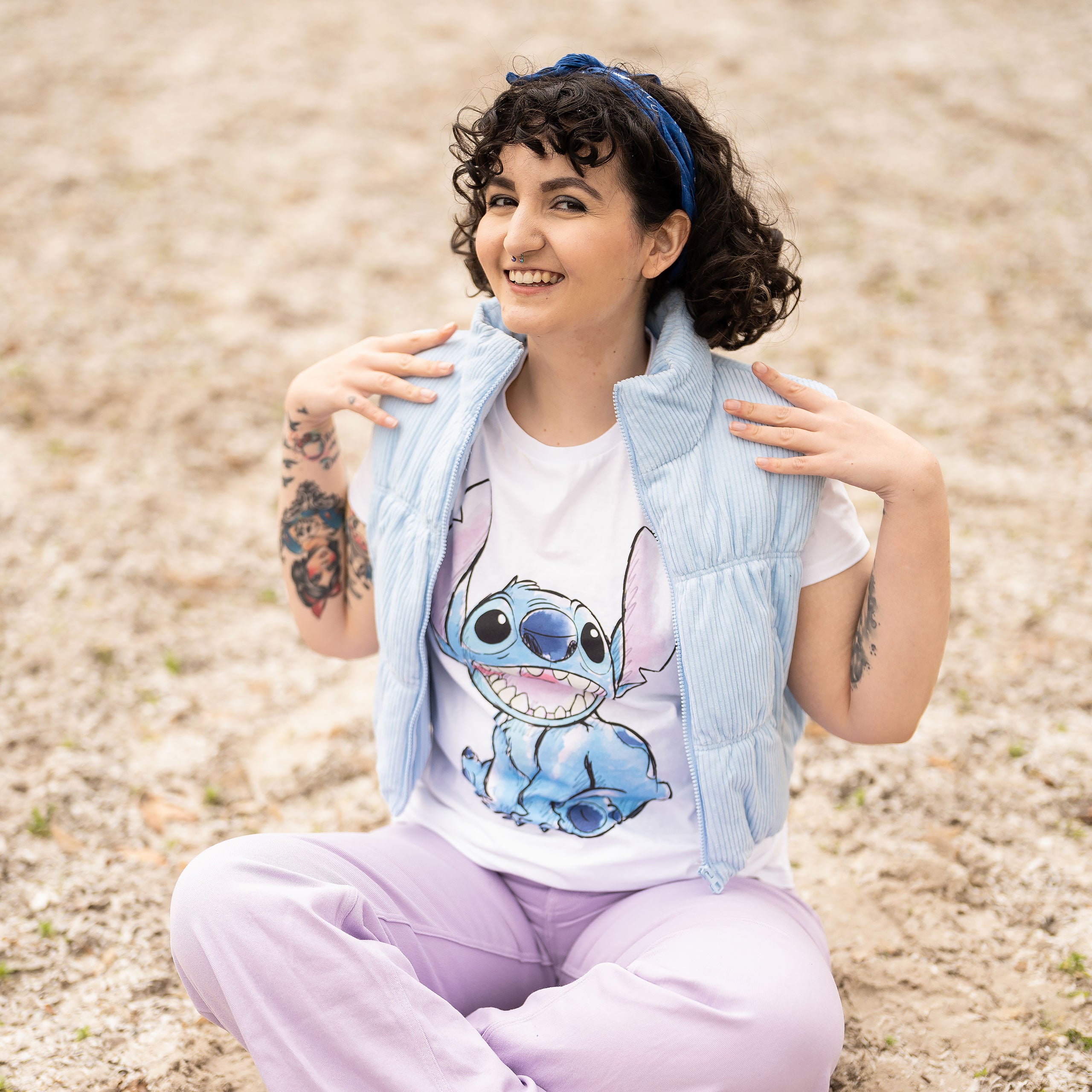 Imagen del producto Lilo & Stitch - Camiseta Stitch blanca