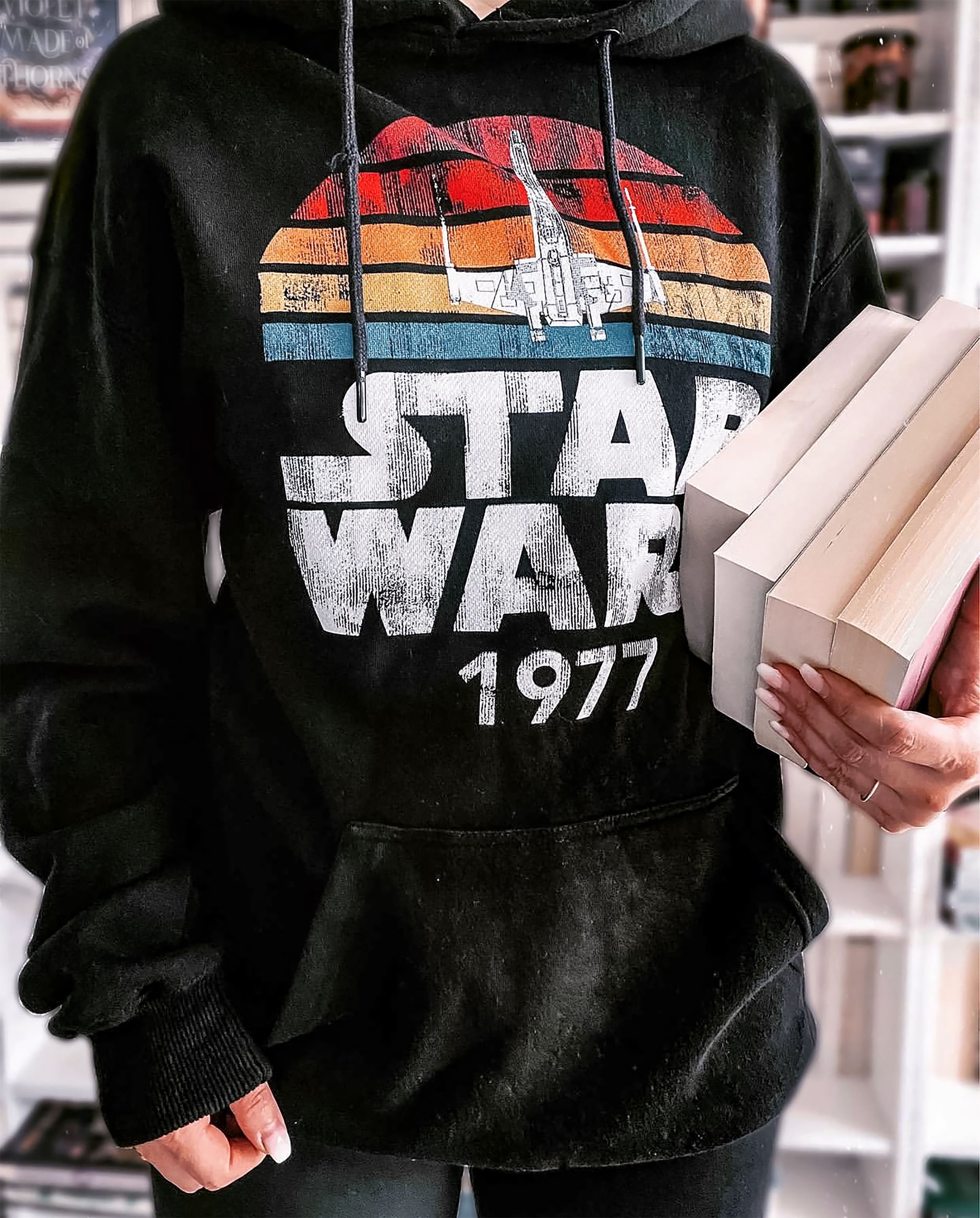 Imagen del producto Star Wars de 1977 Sudadera Retro Negra
