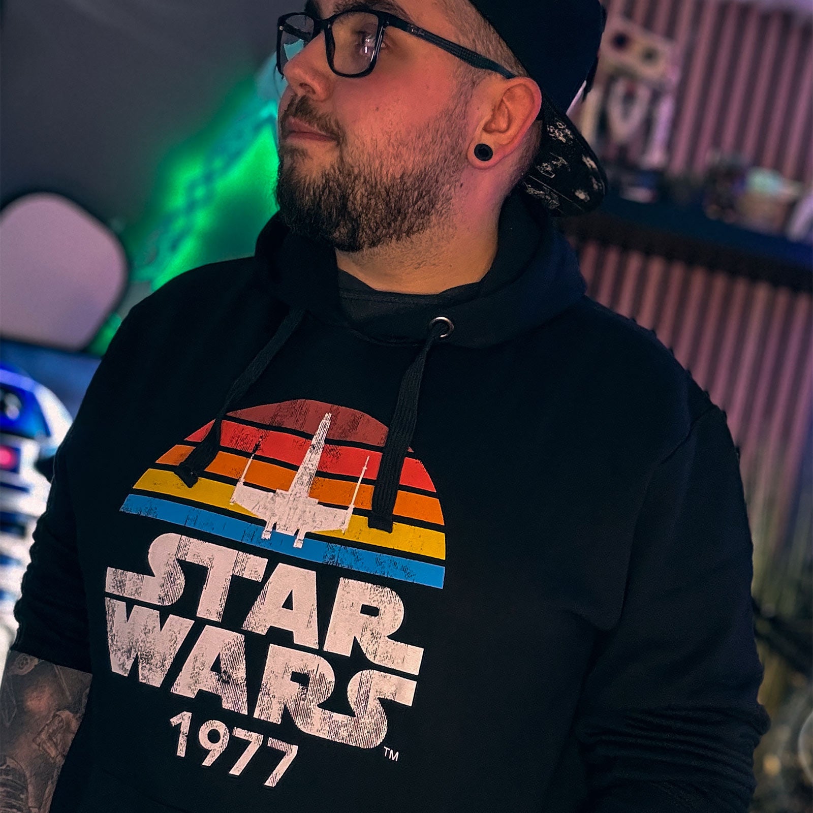 Imagen del producto Star Wars de 1977 Sudadera Retro Negra