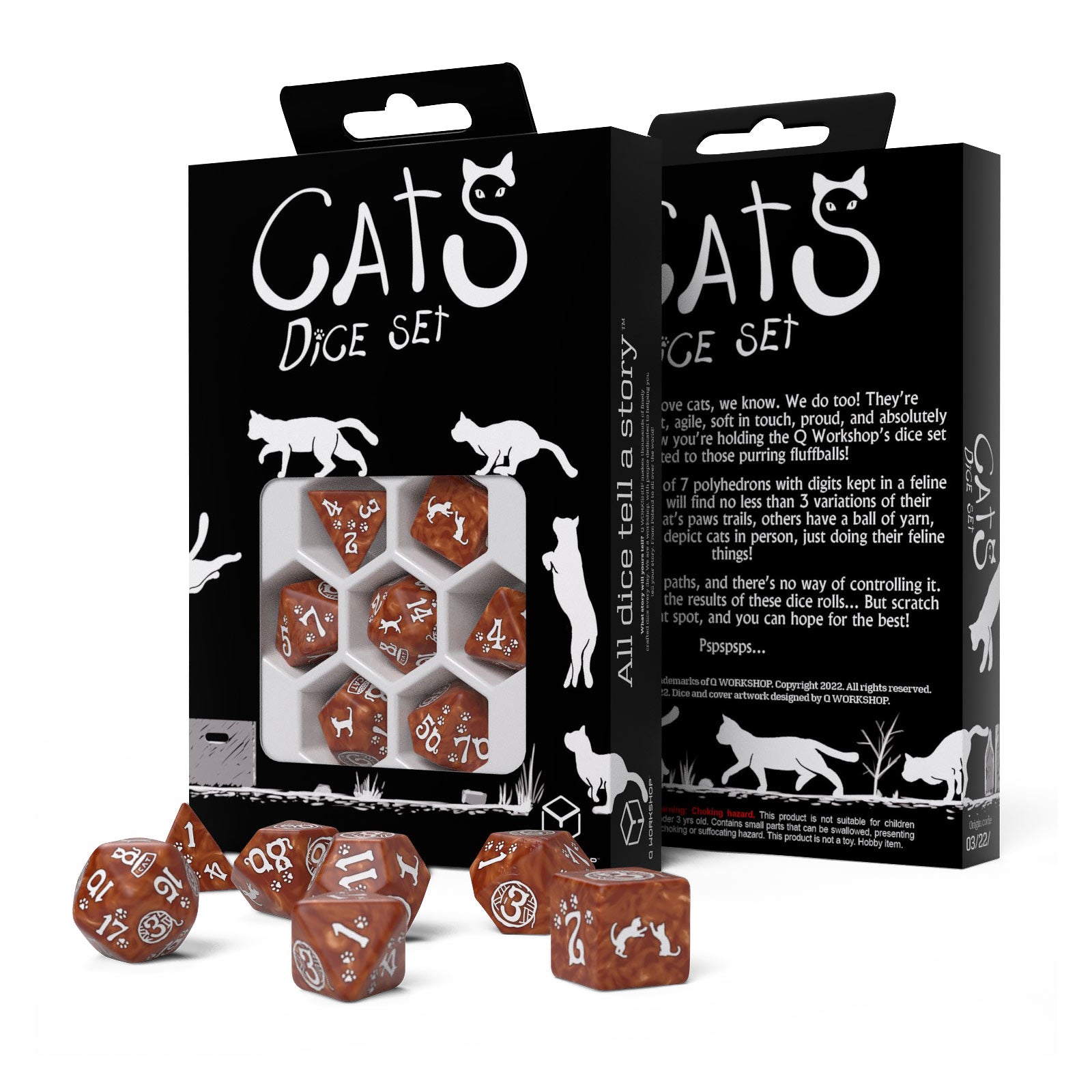Imagen del producto Cats - Set de Dados RPG Muffin 7 piezas