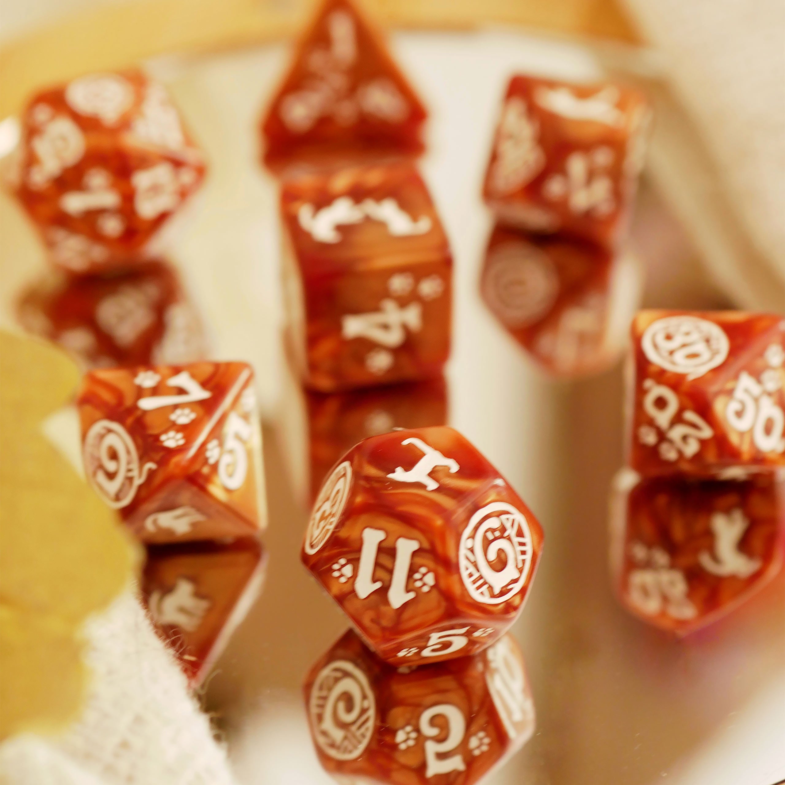 Imagen del producto Cats - Set de Dados RPG Muffin 7 piezas