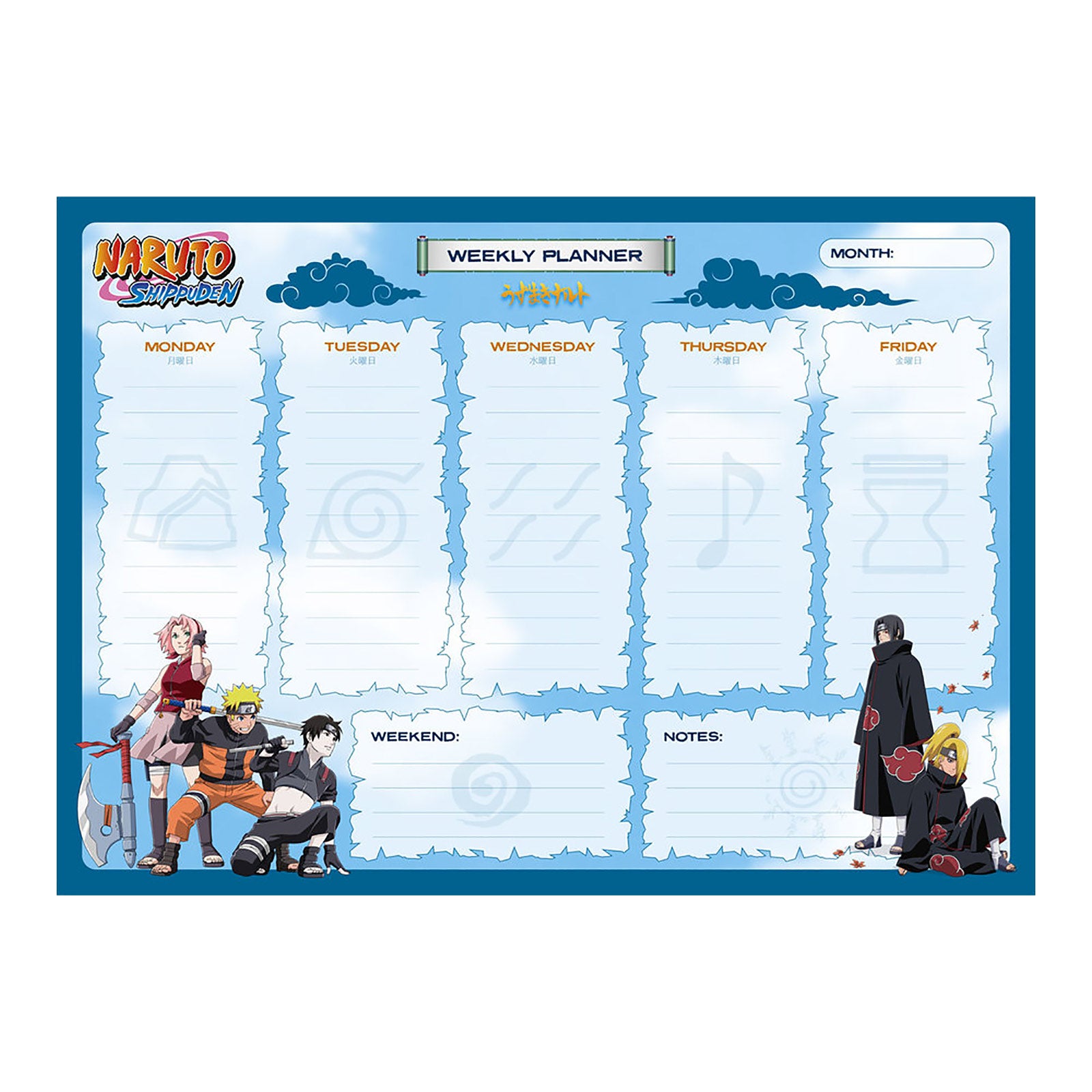 Imagen del producto Planificador semanal Naruto Shippuden