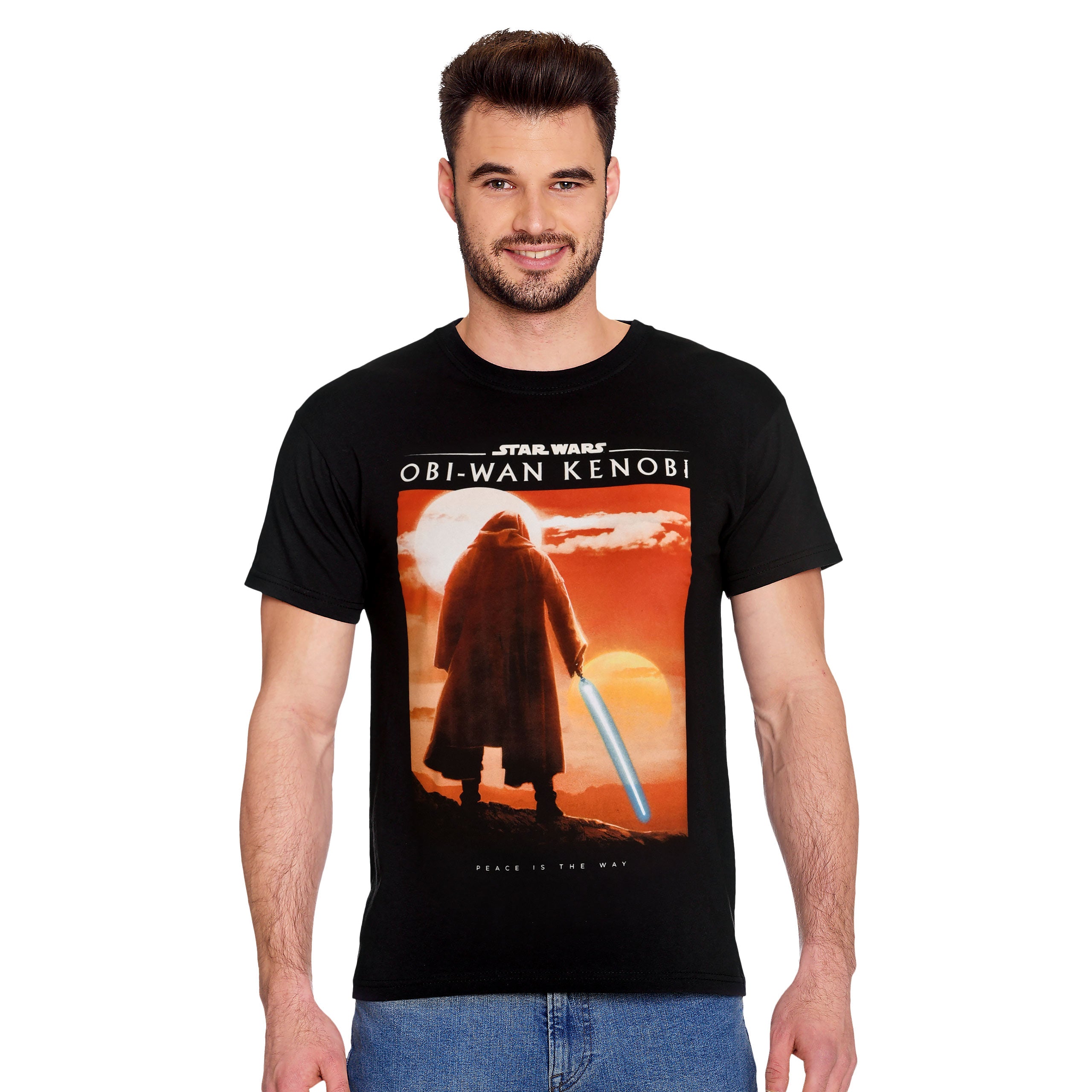 Imagen del producto Star Wars - Obi-Wan La paz es el camino Póster Camiseta negra