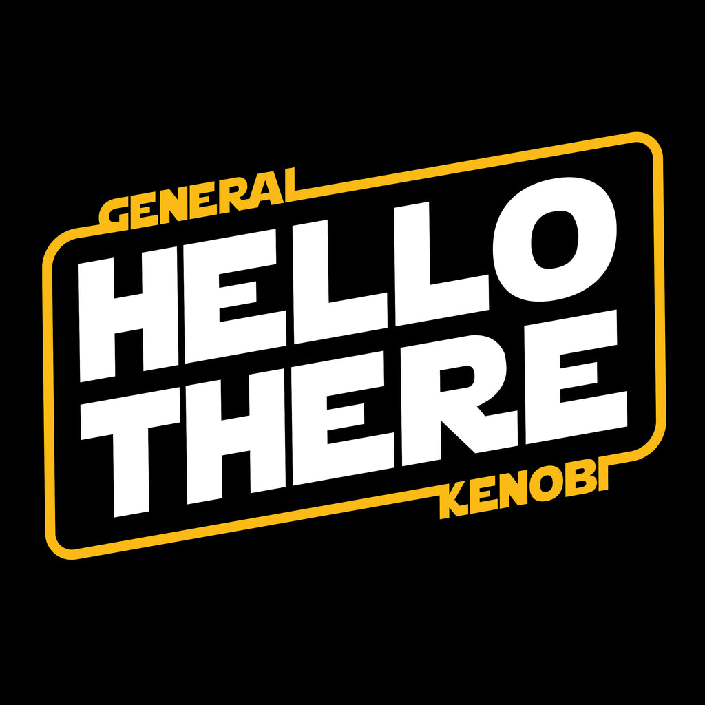 Imagen del producto Camiseta General Kenobi Hello There para fans de Star Wars negra