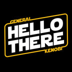Imagen del producto Camiseta General Kenobi Hello There para fans de Star Wars negra