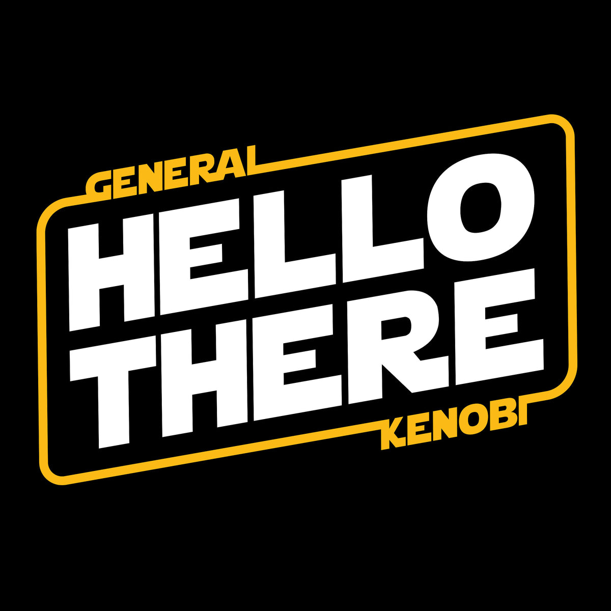 Imagen del producto Camiseta General Kenobi Hello There para fans de Star Wars negra