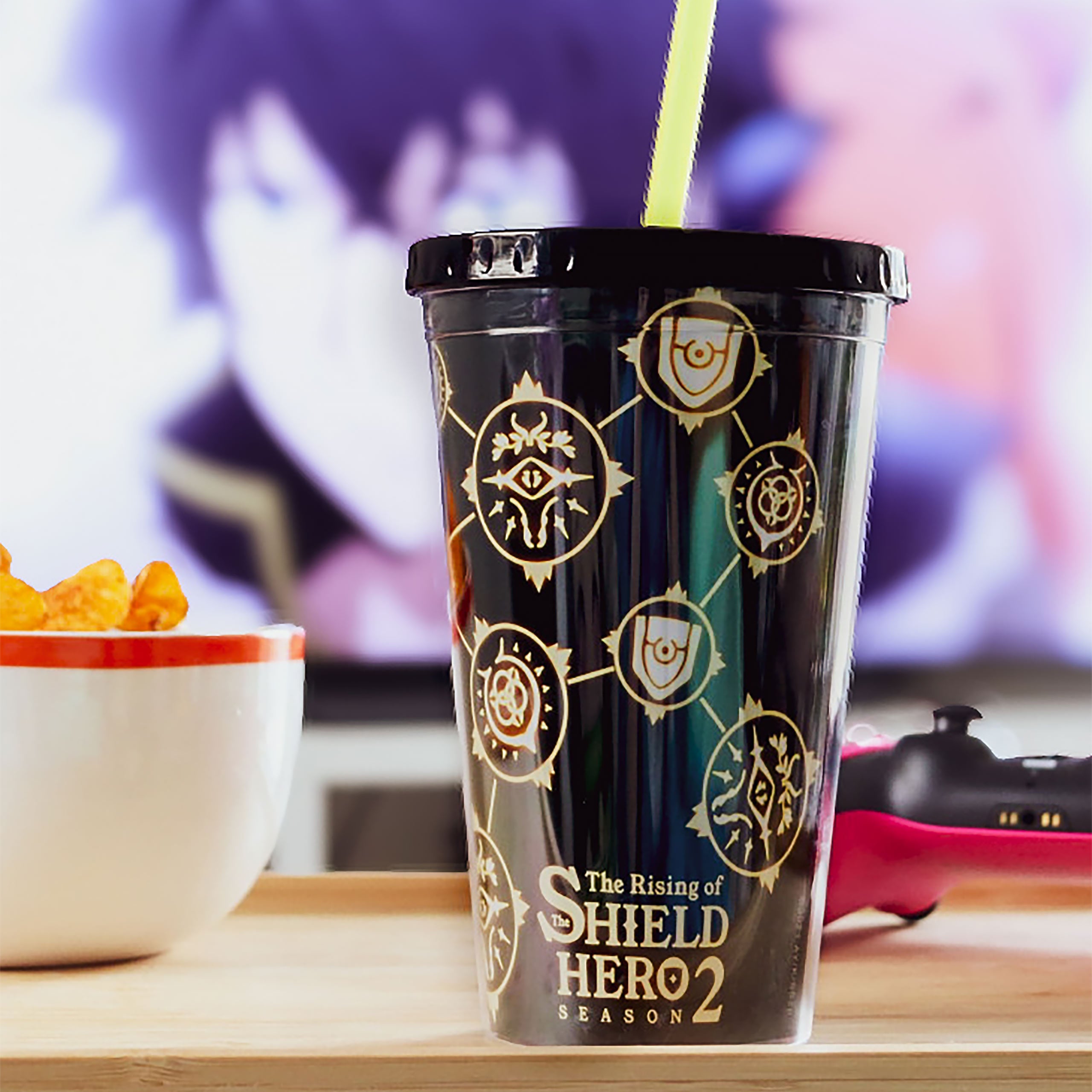 Imagen del producto Rising of the Shield Hero - Vaso de símbolos con pajita