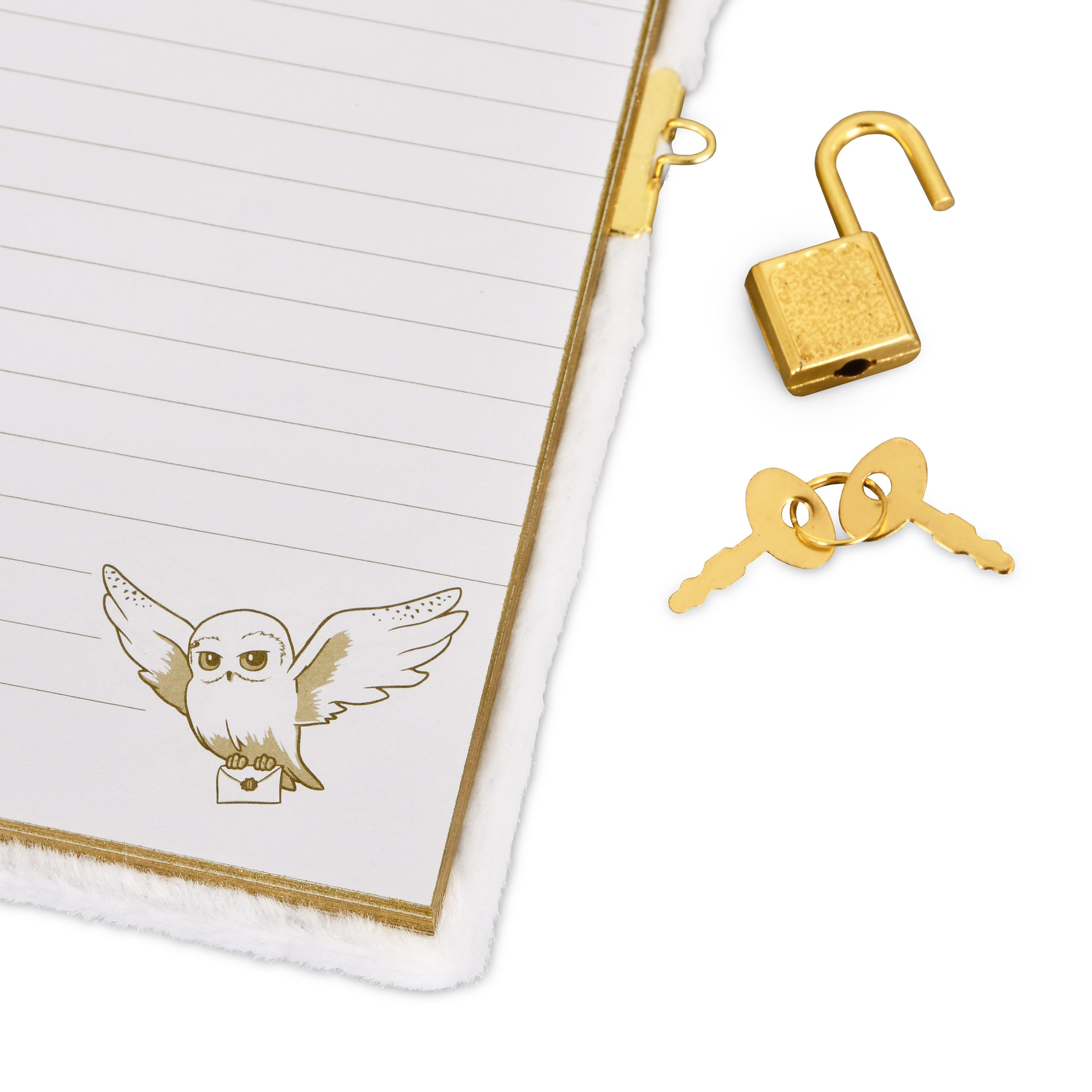 Imagen del producto Harry Potter - Cuaderno de Peluche de Hedwig A5 con Cerradura