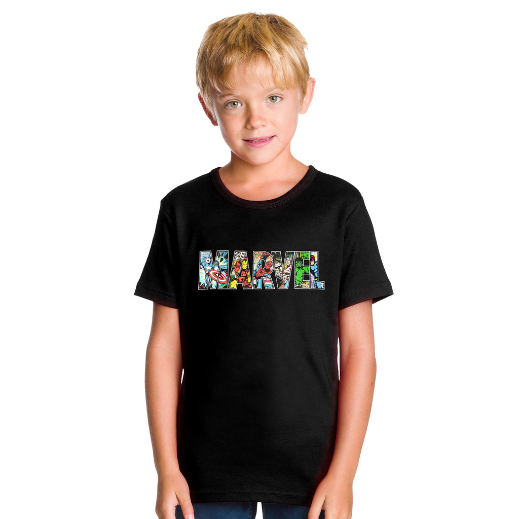 Imagen del producto Marvel - Camiseta de cómic para niños negra