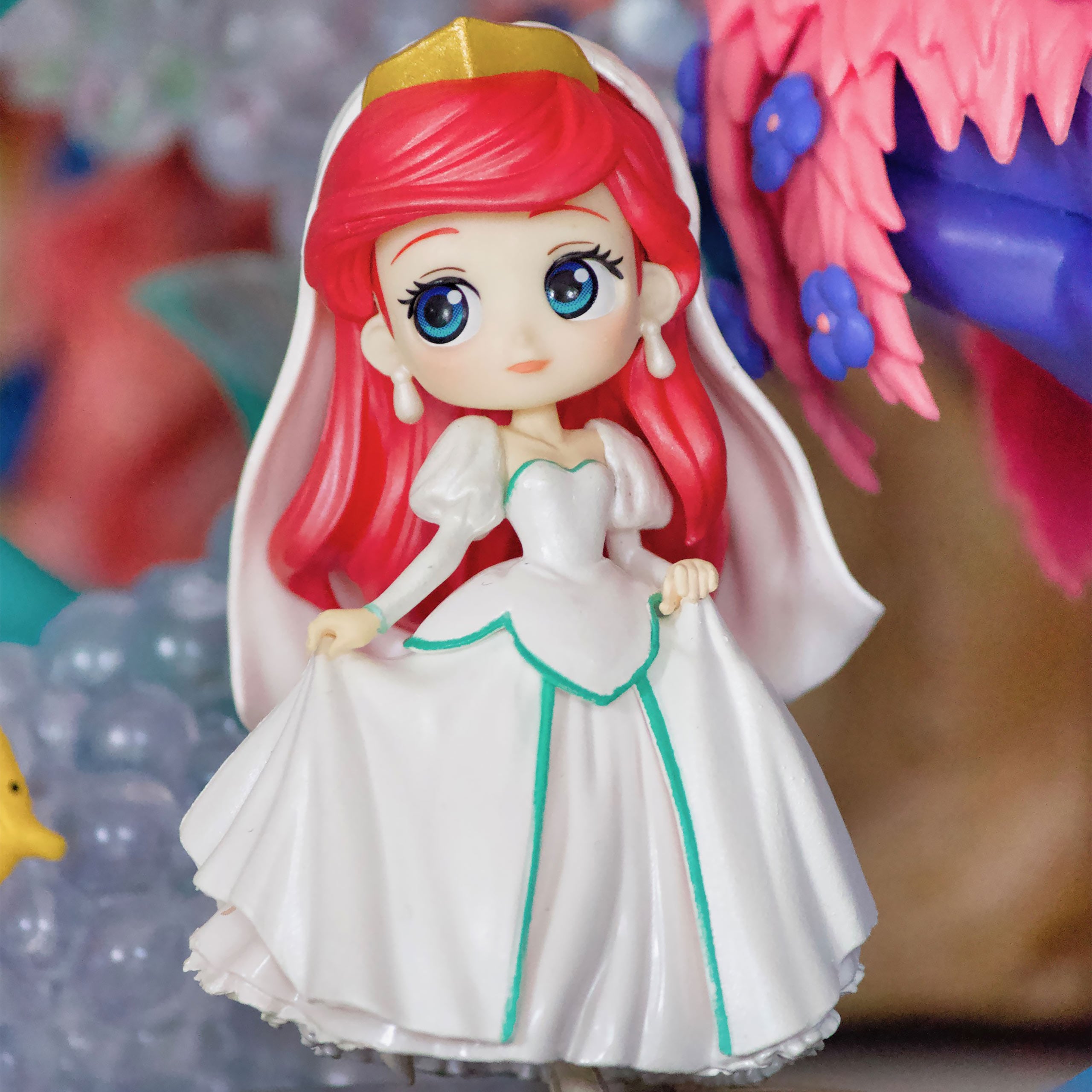 Imagen del producto Ariel - La Sirenita en vestido blanco Q Posket Figura 7 cm Versión E