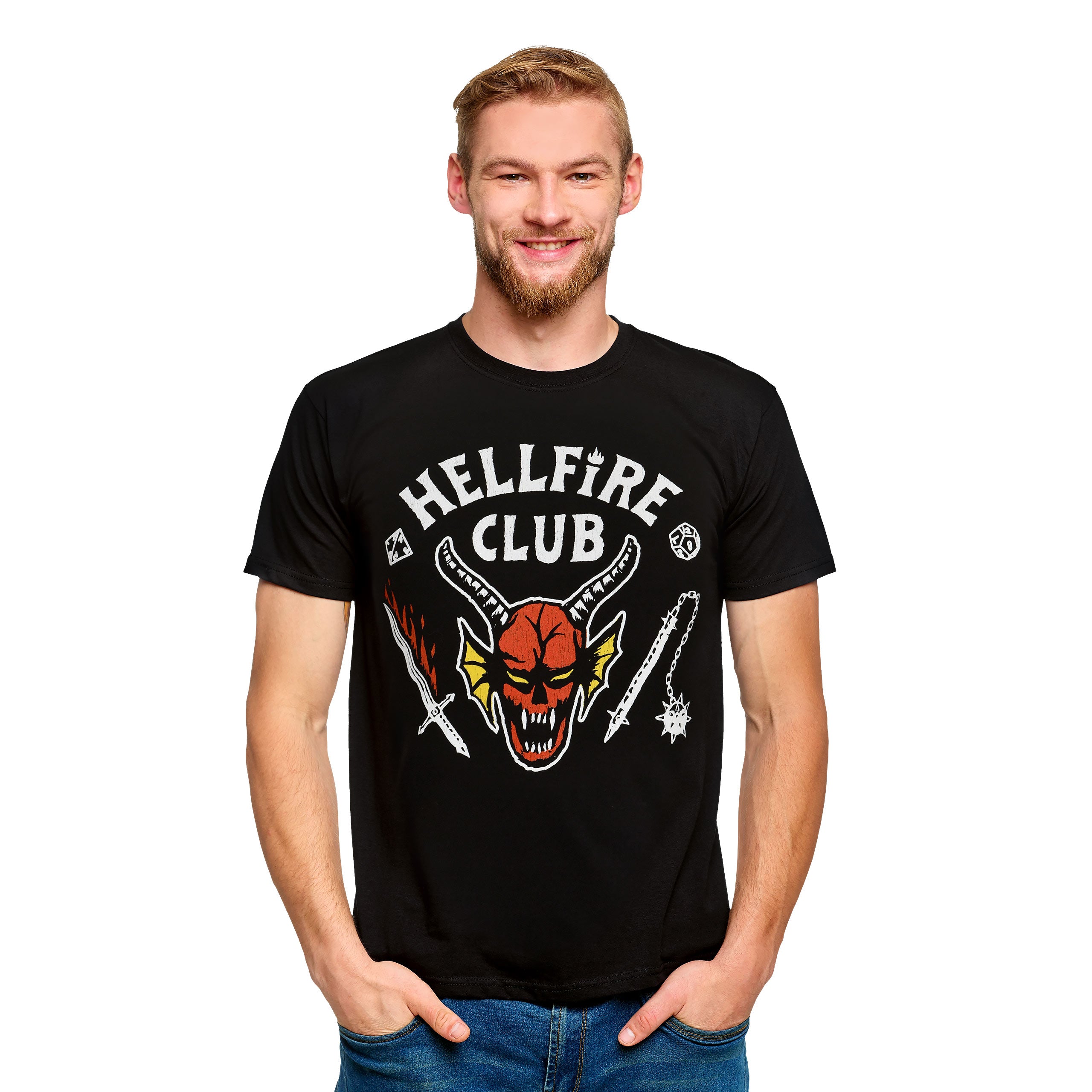 Imagen del producto Stranger Things - Camiseta negra con logotipo del Club Hellfire