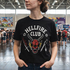 Imagen del producto Stranger Things - Camiseta negra con logotipo del Club Hellfire