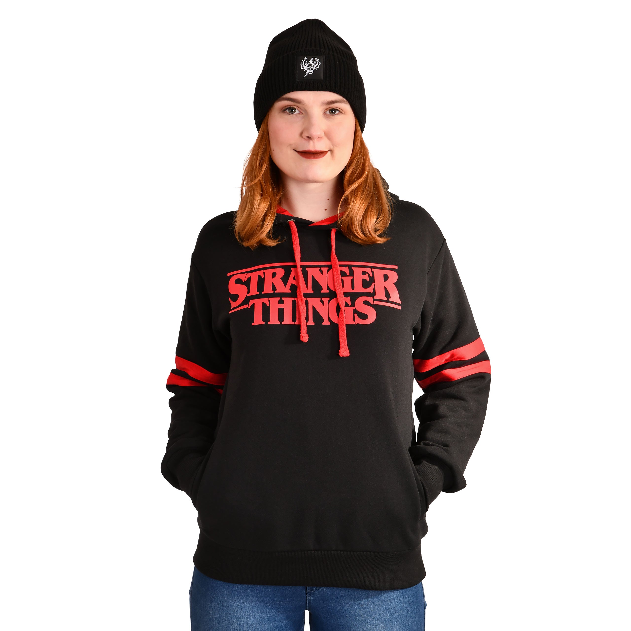 Imagen del producto Stranger Things - Sudadera con capucha negra con logo
