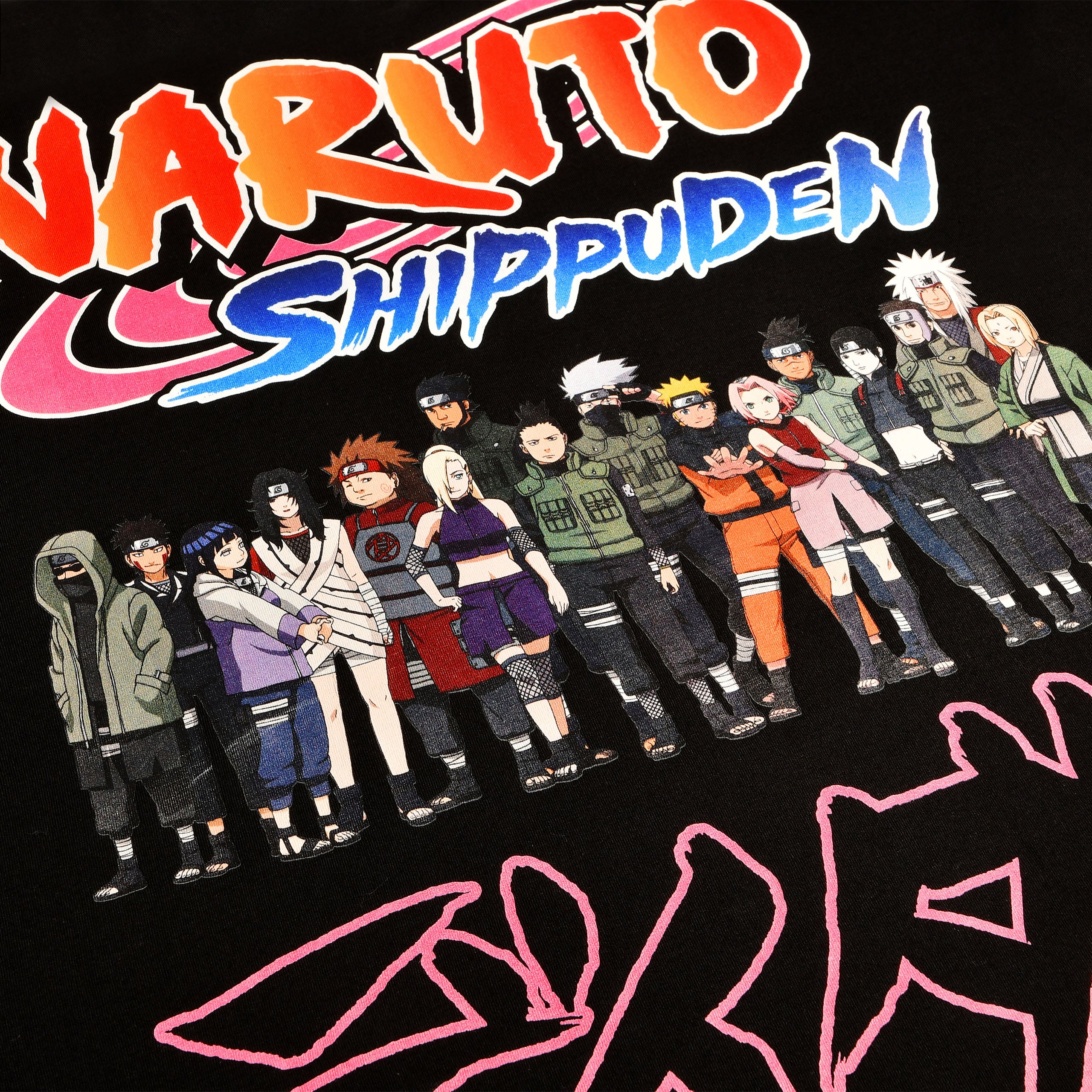 Imagen del producto Naruto Shippuden - Camiseta Oversize de Grupo en negro