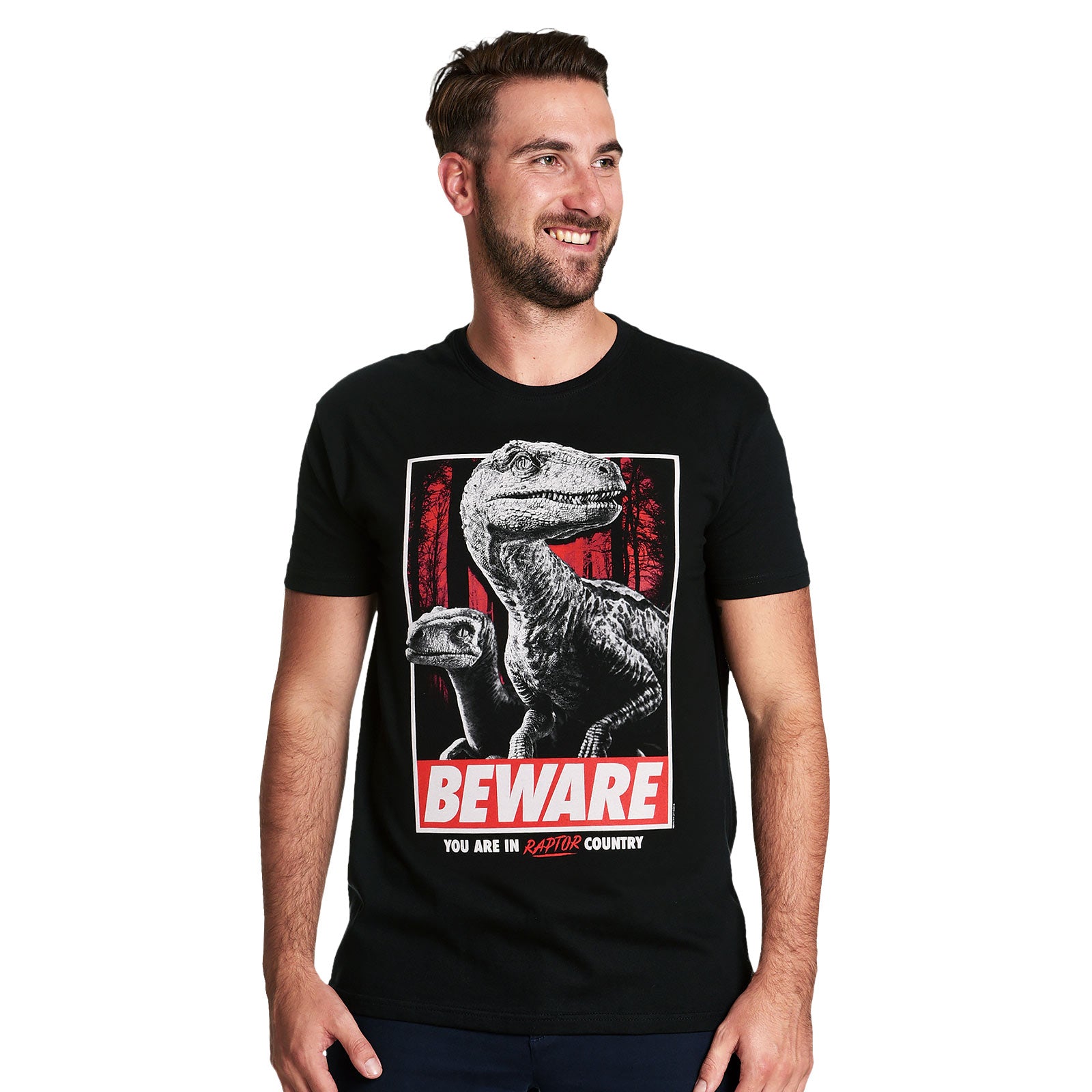 Imagen del producto Jurassic Park - Cuidado Raptor Country Camiseta negra