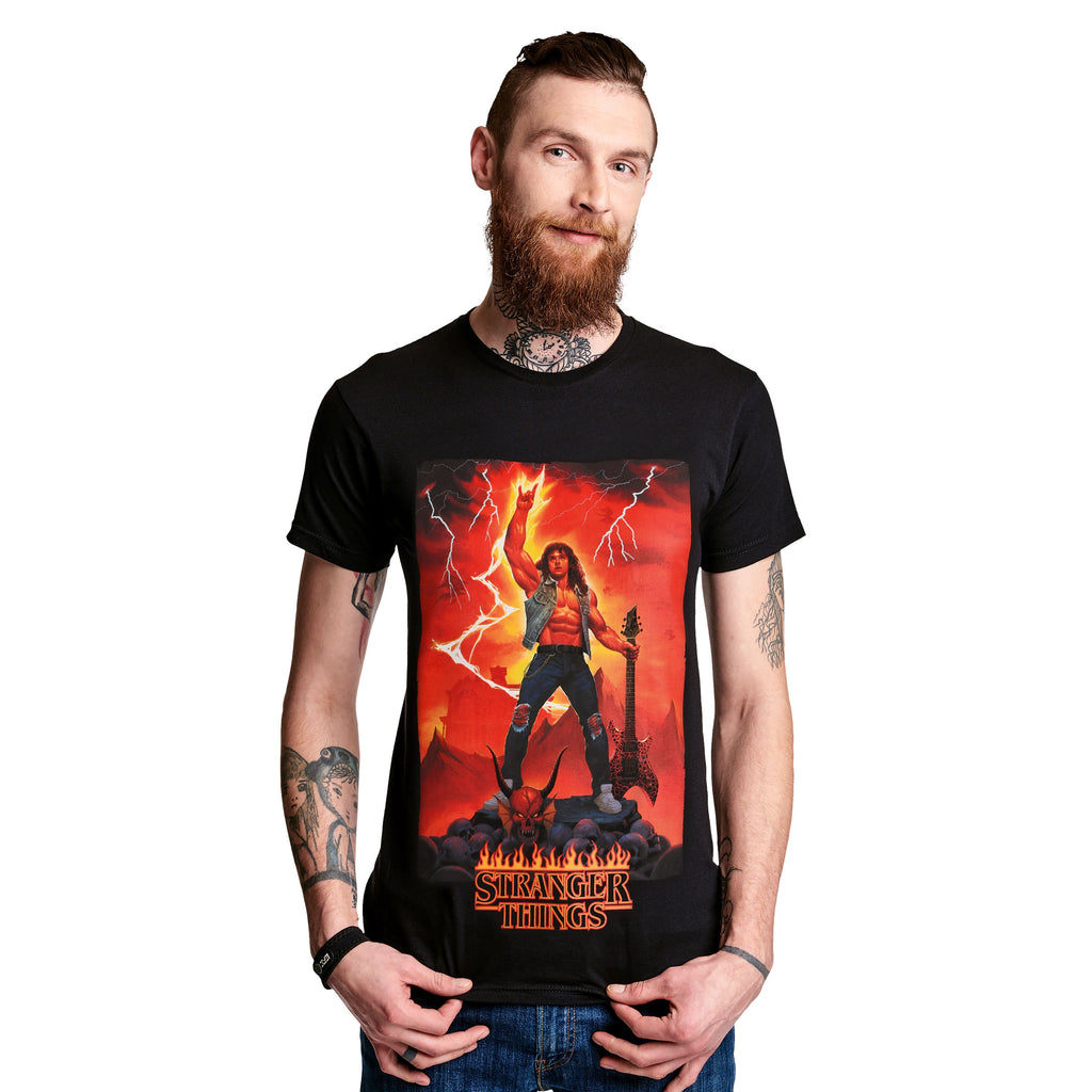 Imagen del producto Stranger Things - Camiseta Eddie Rocks negra