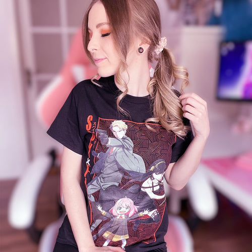 Imagen del producto Spy x Family - Camiseta de póster de grupo negro