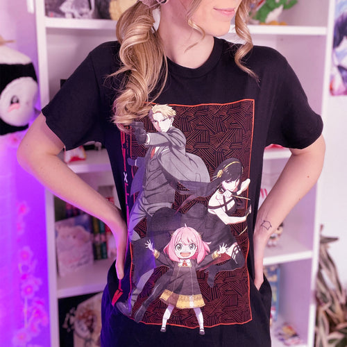 Imagen del producto Spy x Family - Camiseta de póster de grupo negro