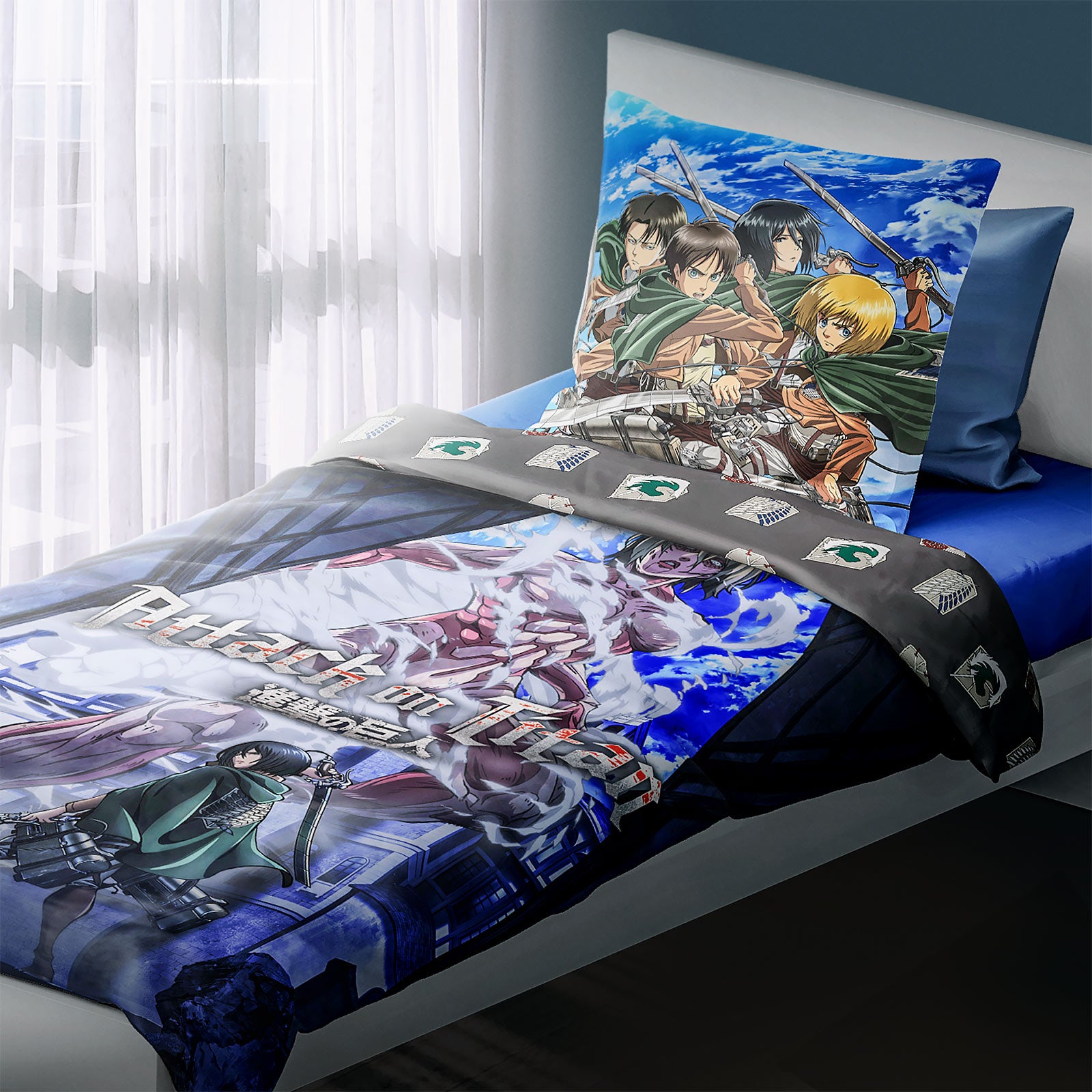Imagen del producto Attack on Titan - Ropa de cama reversible Fight
