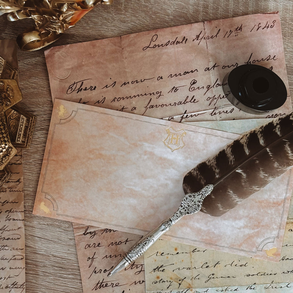 Imagen del producto Harry Potter - Pluma con set de papel de cartas de Hogwarts