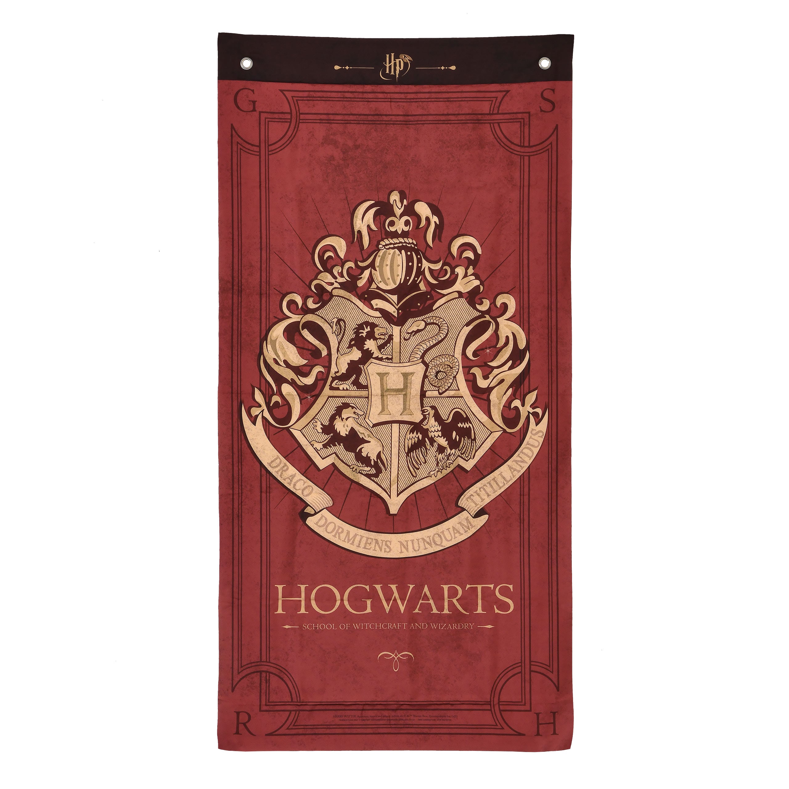 Imagen del producto Harry Potter - Escudo de Hogwarts en pergamino de pared rojo