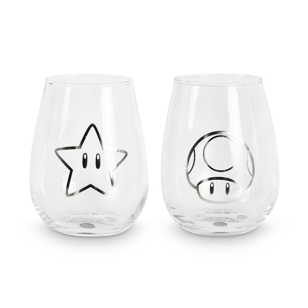 Imagen del producto Super Mario - Star & Super Mushroom Glasses Set de 2