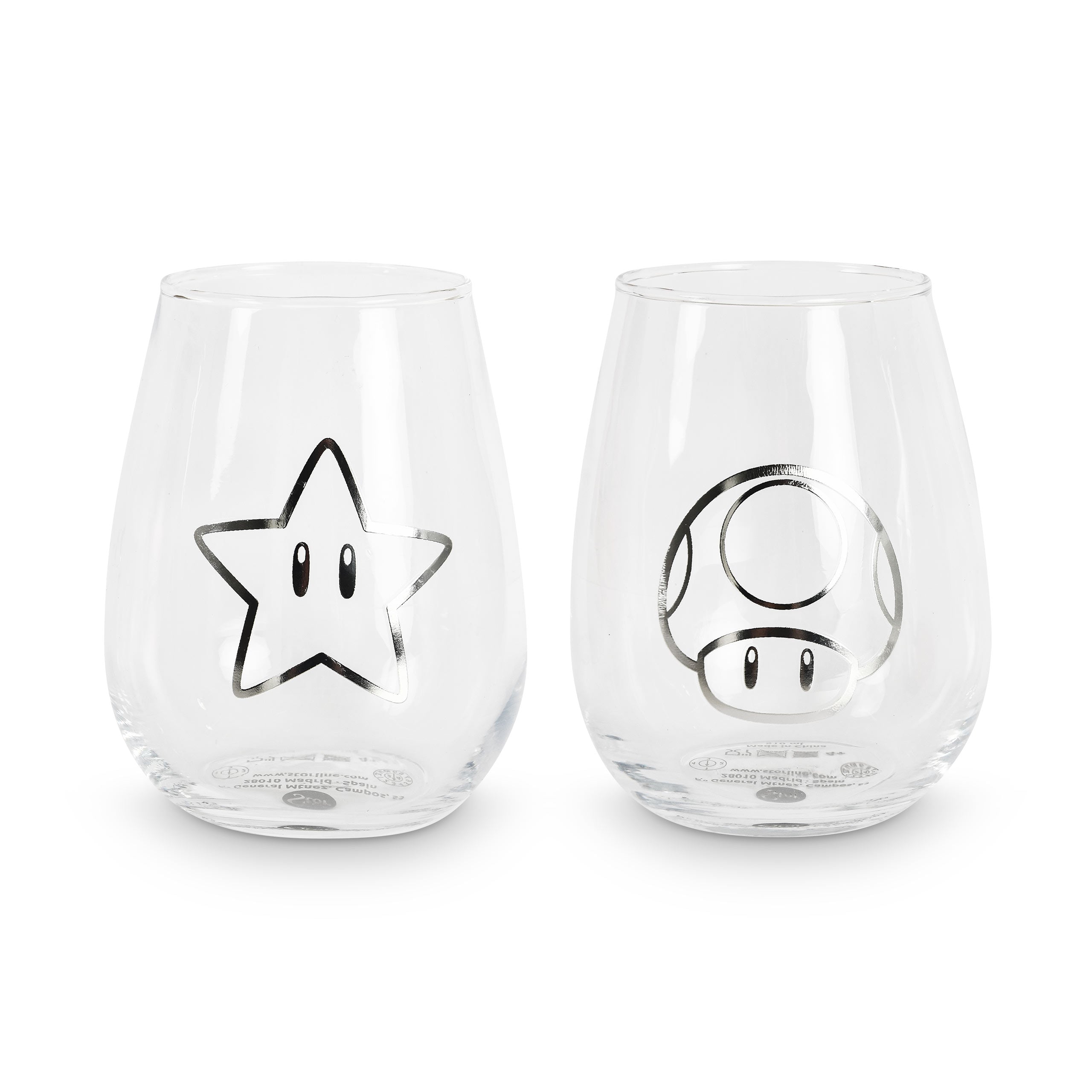 Imagen del producto Super Mario - Star & Super Mushroom Glasses Set de 2