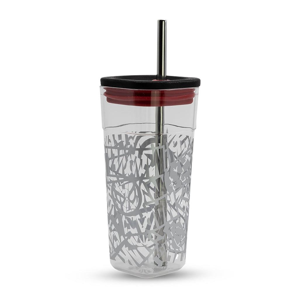 Imagen del producto Marvel - Vaso con logotipo y pajita