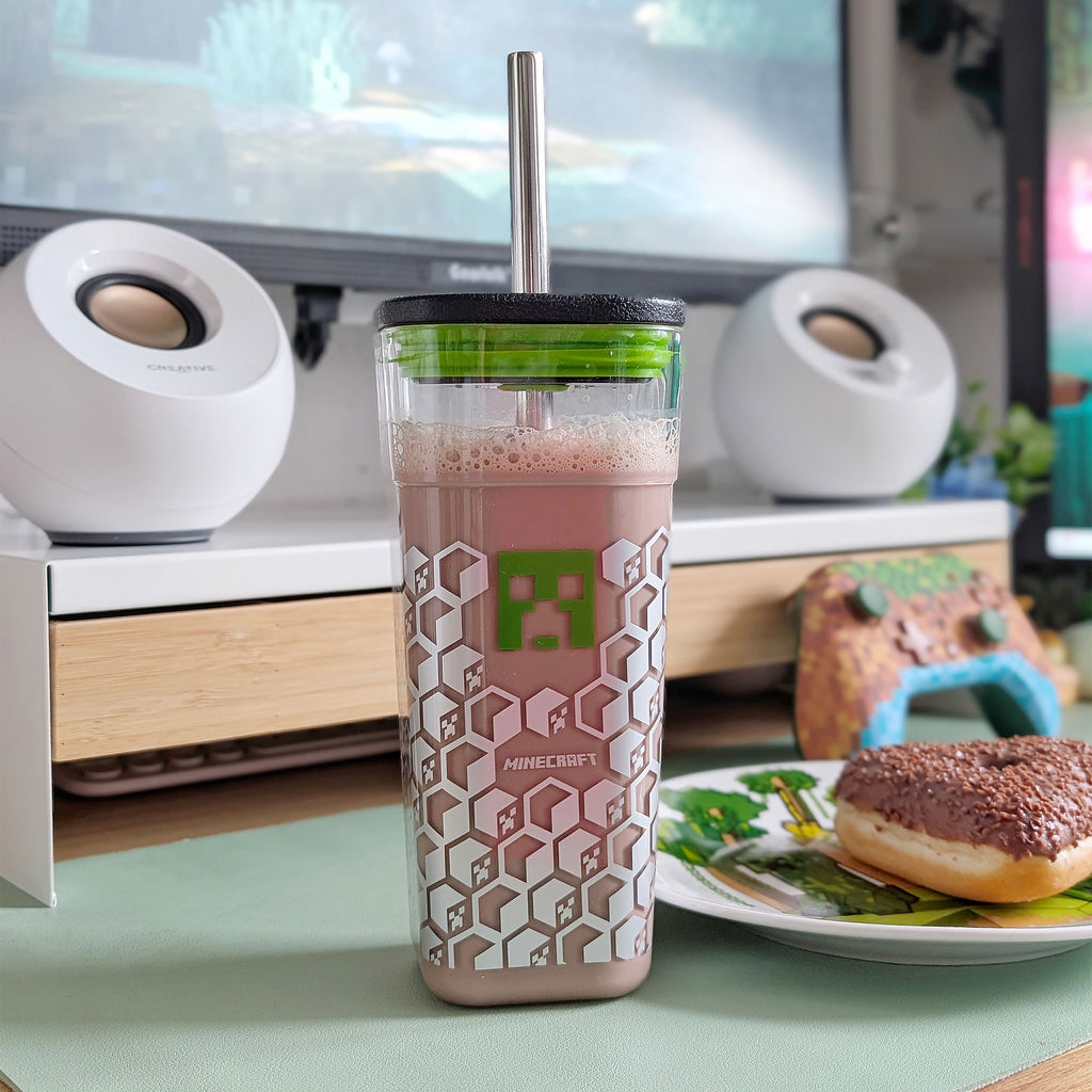 Imagen del producto Minecraft - Vaso Creeper con pajita