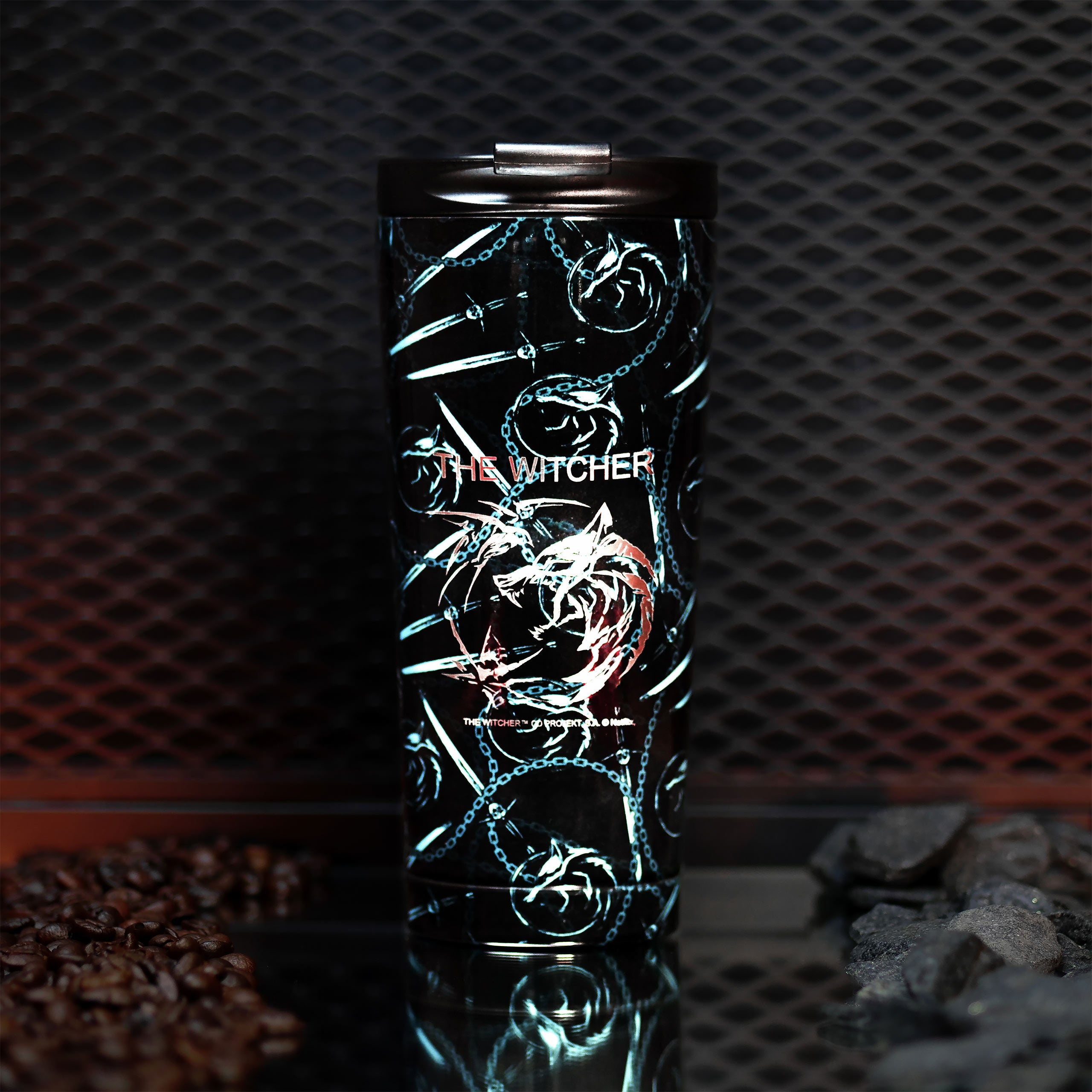 Imagen del producto Witcher - Vaso para llevar con el logo del lobo