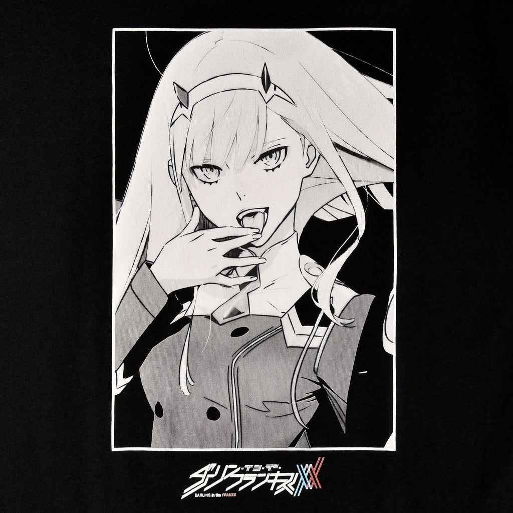 Imagen del producto Darling in the Franxx - Camiseta negra de manga corta con Zero Two