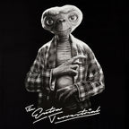 Imagen del producto E.T. - Camiseta de personaje monocromático negro