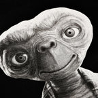 Imagen del producto E.T. - Camiseta de personaje monocromático negro