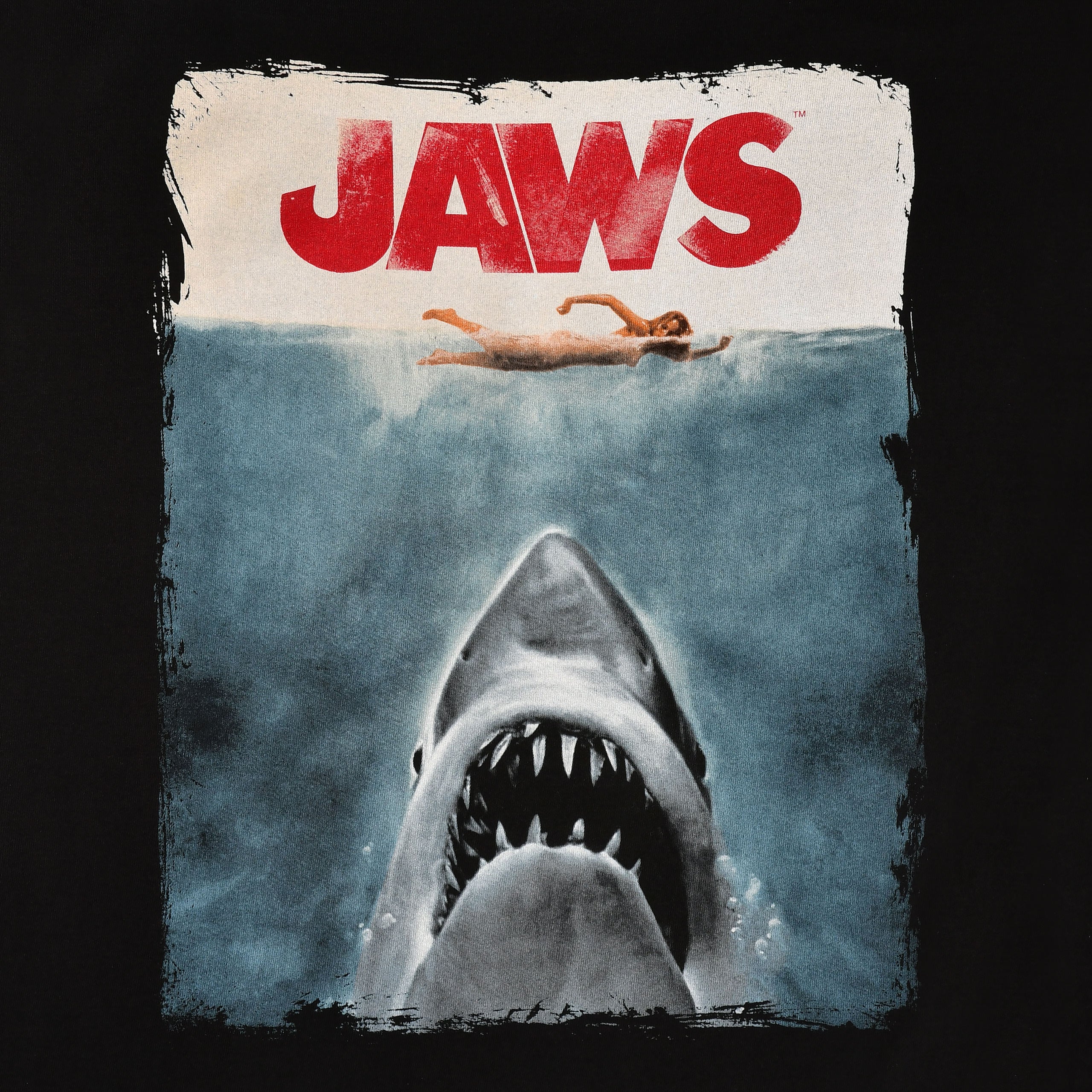 Imagen del producto Tiburón - Camiseta negra con póster de Jaws