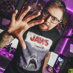 Imagen del producto Tiburón - Camiseta negra con póster de Jaws