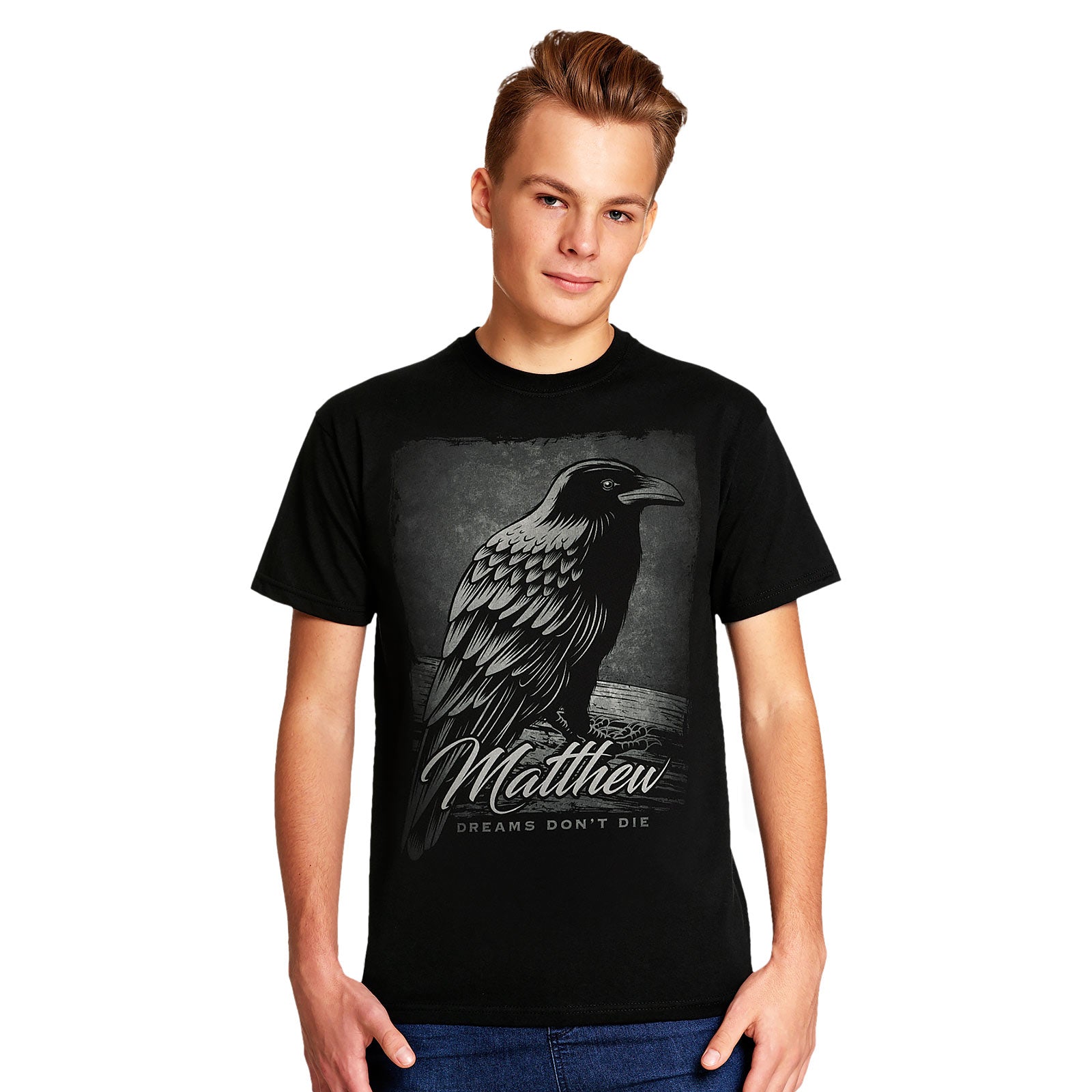 Imagen del producto Camiseta Dreams Don't Die para fans de Sandman negra