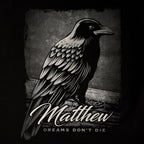 Imagen del producto Camiseta Dreams Don't Die para fans de Sandman negra