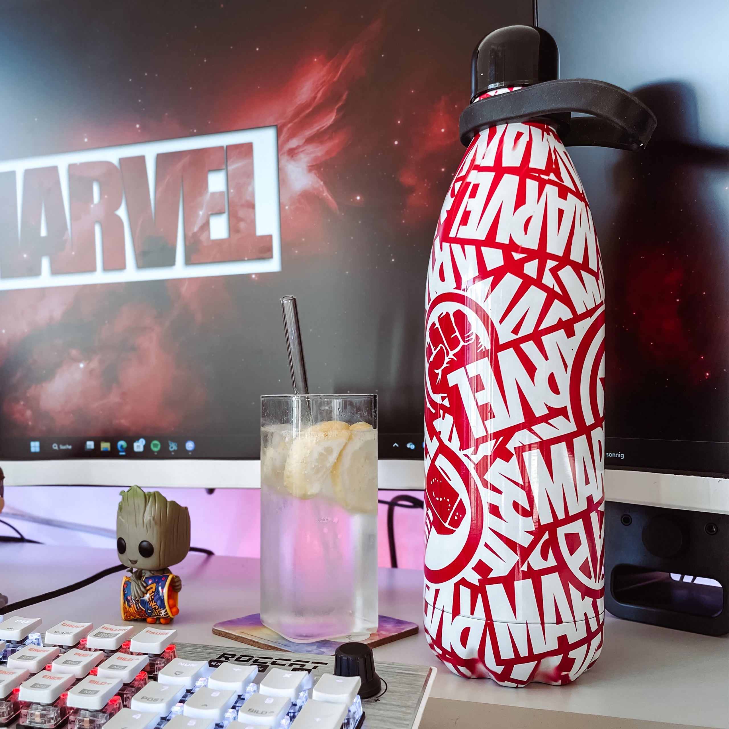 Imagen del producto Marvel - Botella de agua Logo e Iconos