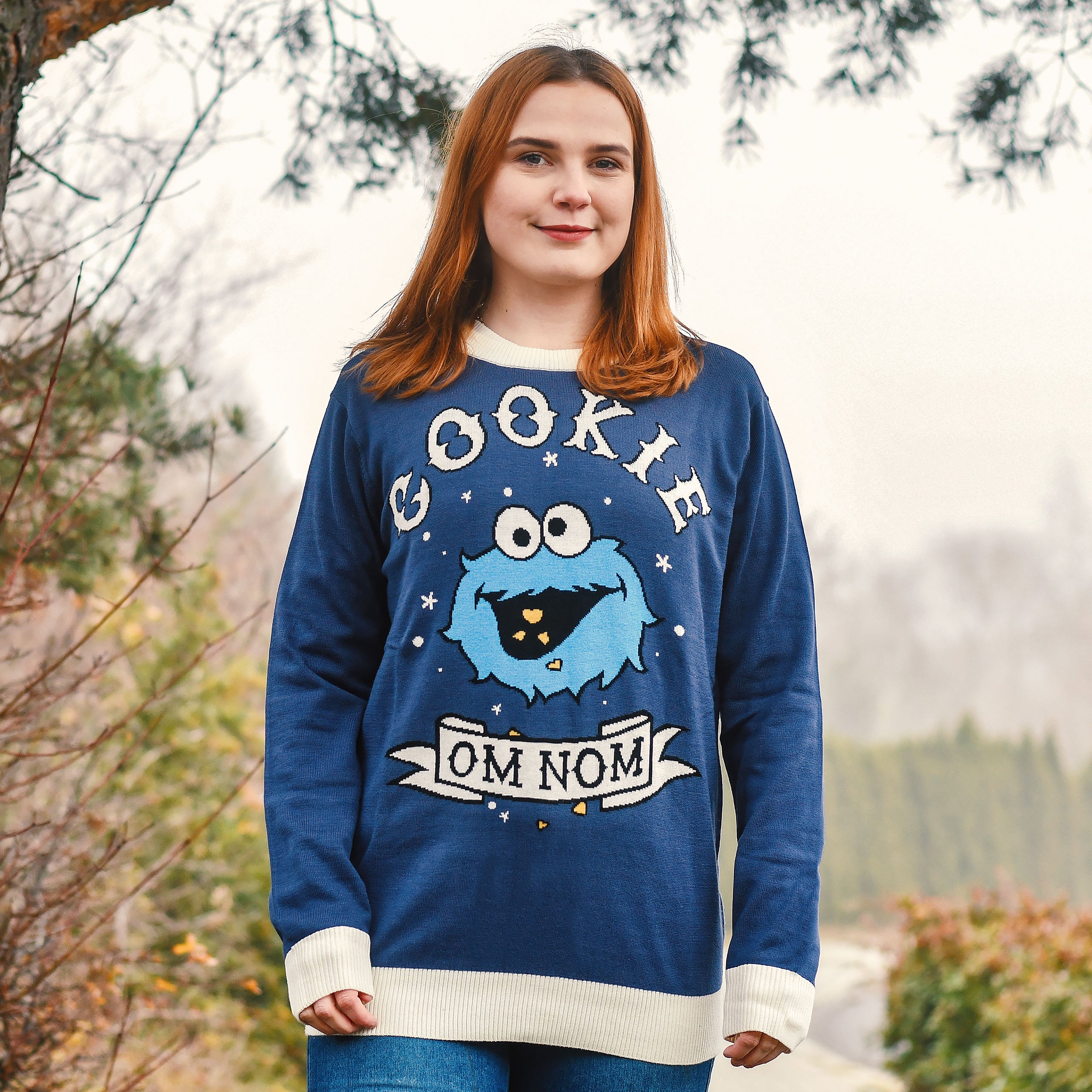Imagen del producto Jersey de punto Cookie Om Nom del Monstruo de las Galletas - Barrio Sésamo